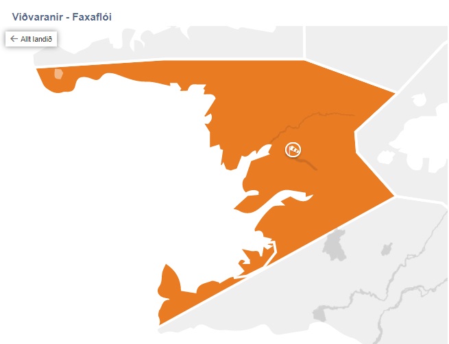 Hér má sjá svæðið sem fellur undir Faxaflóa