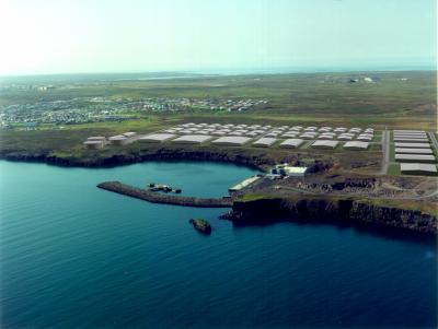 Tölvumynd af Reykjaneshöfn.