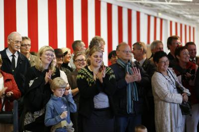 Frá opnun sýningar Ilmar Stefánsdóttur í listasal