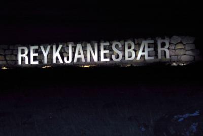 Bæjarhlið Reykjanesbæjar.