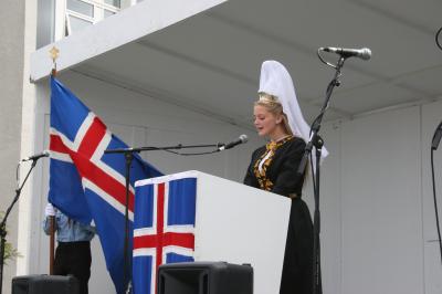 Fjallkonan fríð.