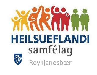 Reykjanesbær eru heilsueflandi samfélag. Þetta er lógó verkefnisins.