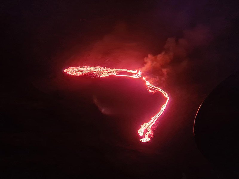 Eldgos við Fagradalsfjall. Ljósmynd: Veðurstofa Íslands.