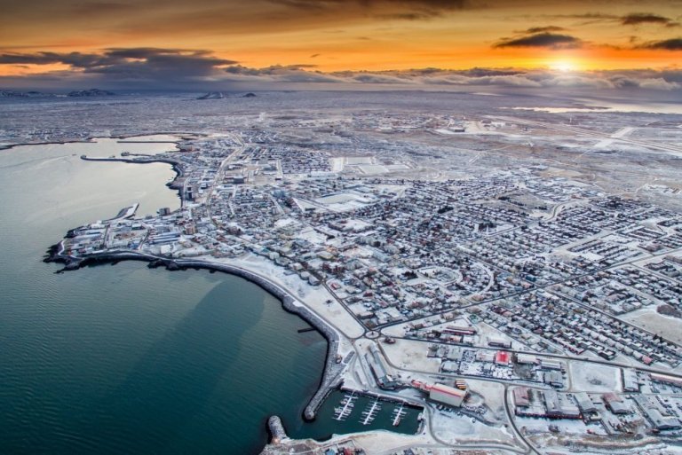 Reykjanesbær í vetrarham
