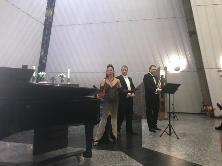 Alexandra Chernyshova og Rúnar Guðmundsson á nýárstónleikum 2020 en verkefnið hlaut styrk úr Mennin&hellip;