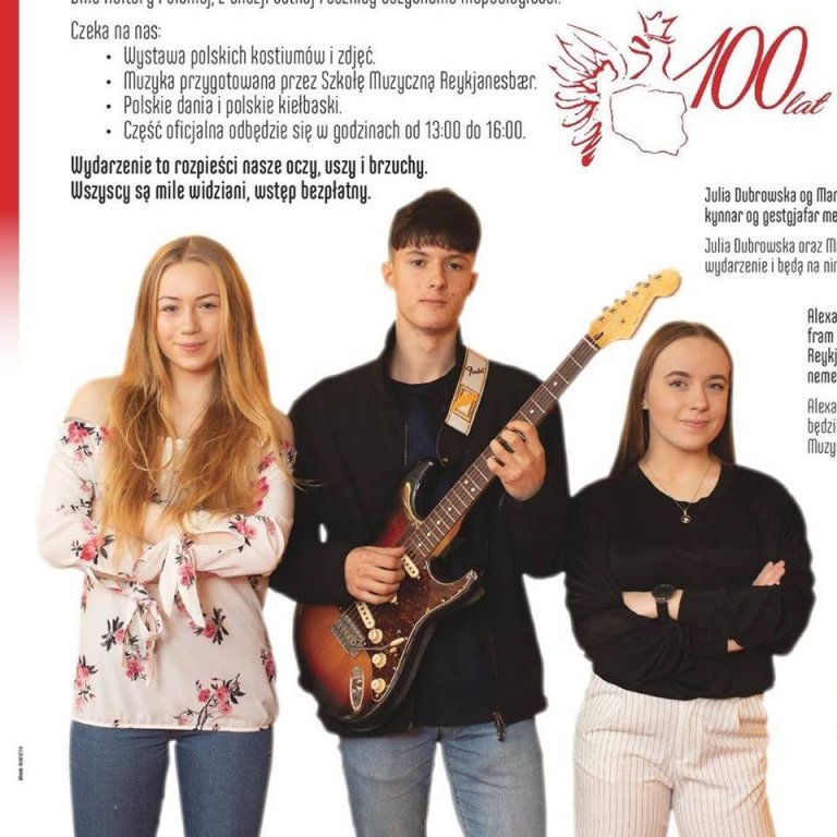 Þessi þrjú ungmenni munu taka virkan þátt í pólsku menningarhátíðinni.