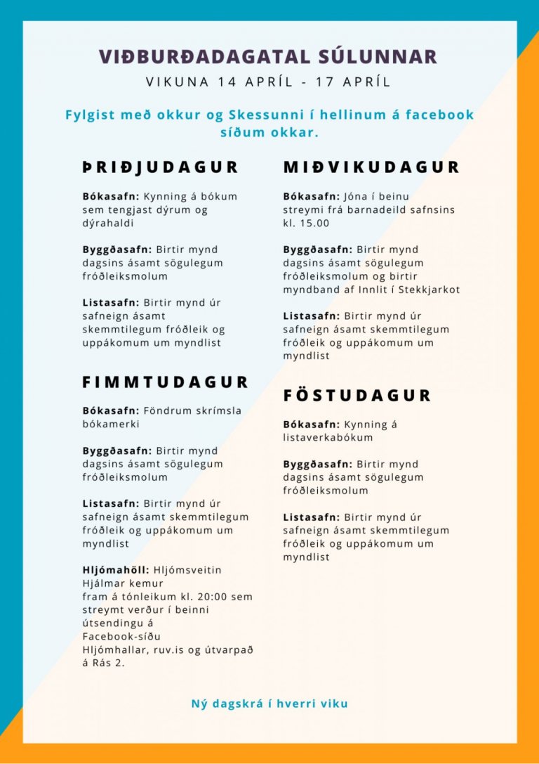 Viðburðadagatal Súlunnar