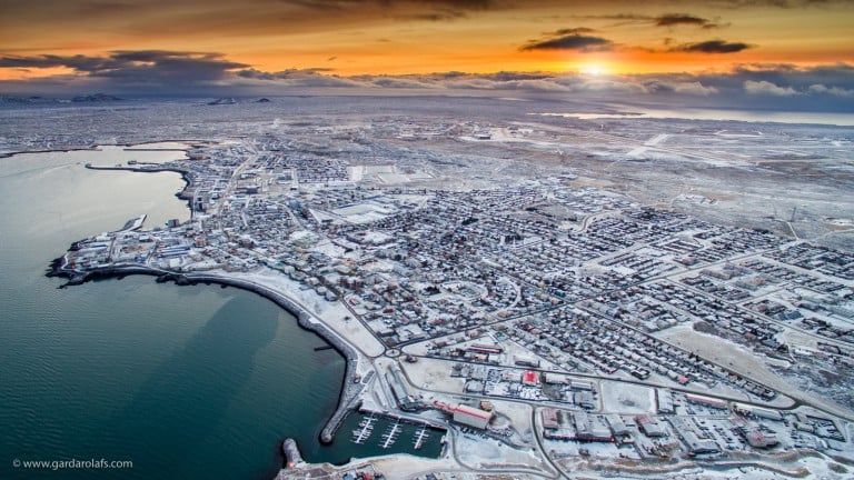Reykjanesbær á fallegum vetrardegi. Ljósmynd: Garðar Ólafsson